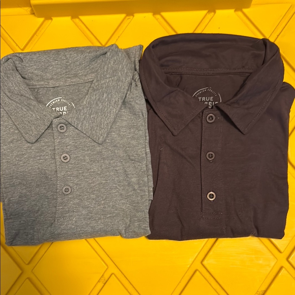 True Classic Men's Polo Shirt - Gray and Brown